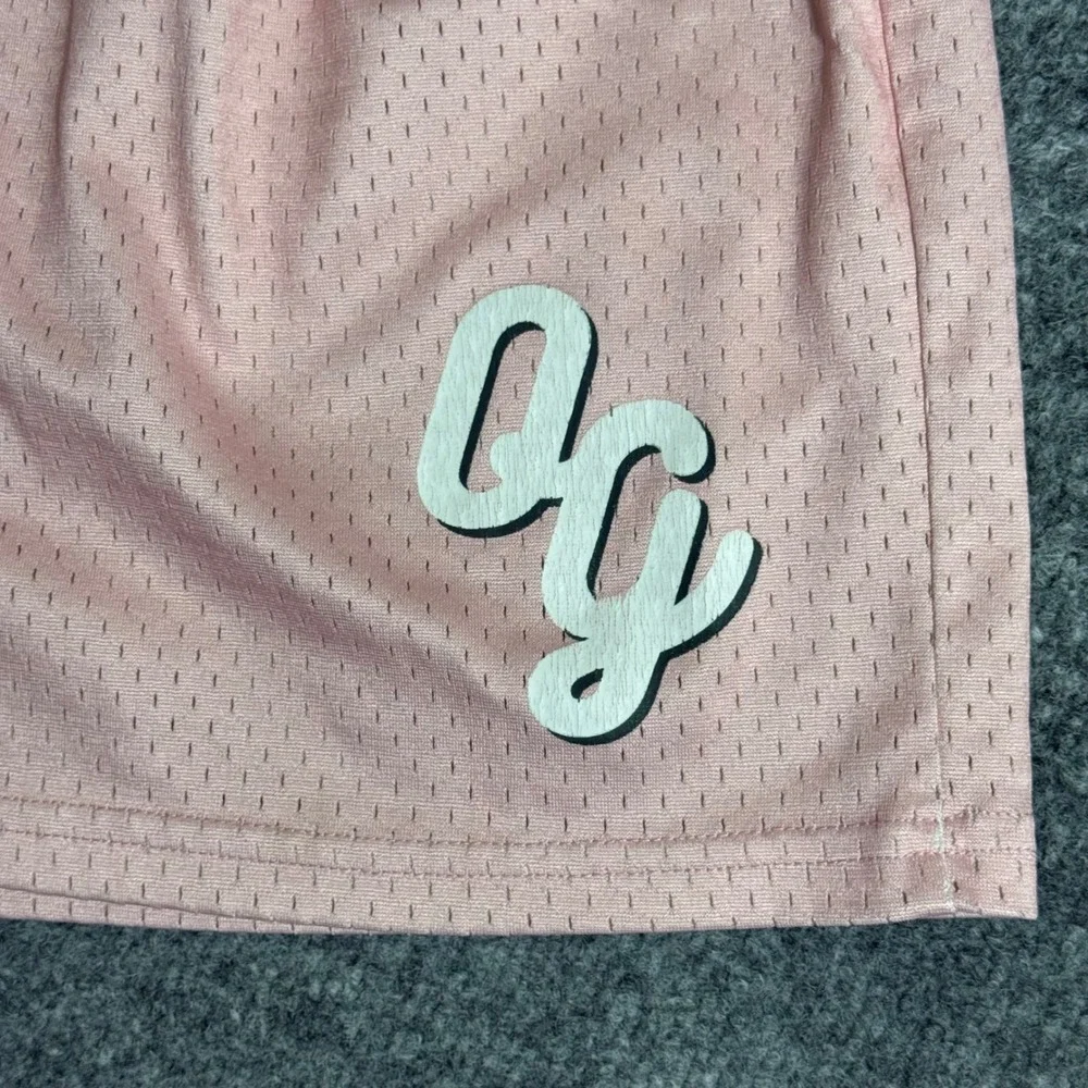 Original Grail OG Mesh Basketball Shorts Pink Mens Large Made in Hawaii OG Logo
